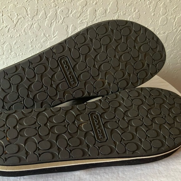 Coach: Black & Tan Janey (A8657) Signature C Sandals- 7- flaws - Picture 10 of 16